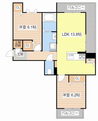 間取図 バージェ　ボカ