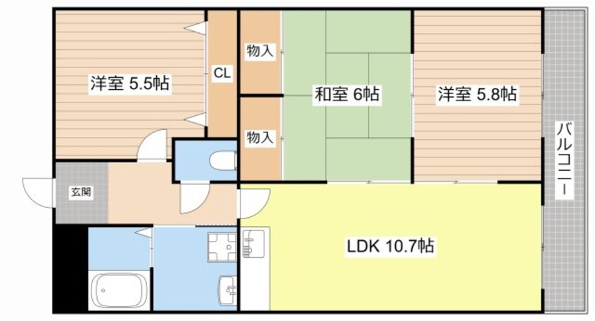 間取図 フォルクス淡海