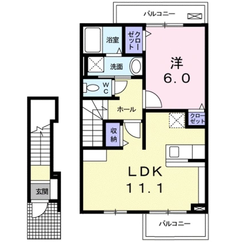 間取図 ル　フィオーレ