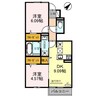 アリビオ西内貴 2DKの間取り