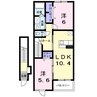 サンライズ彦根Ⅱ番館 2LDKの間取り