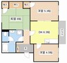 オークハイツ 3DKの間取り
