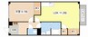 クレストコート 1LDKの間取り