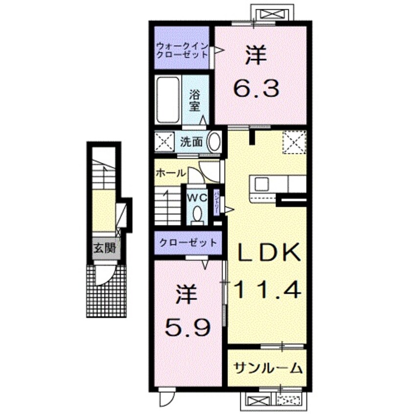 間取図 カーサ　アリエッタ