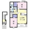 トークパレスＫ 2LDKの間取り