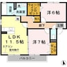 リビングタウン唐崎　B棟 2LDKの間取り