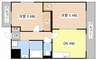 アコール・ヴィラⅡ 2DKの間取り