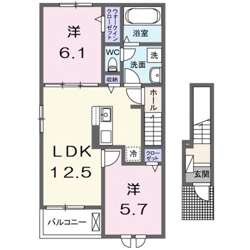 間取図 ラウンジカーサＫ