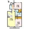 エルカーサ 2LDKの間取り