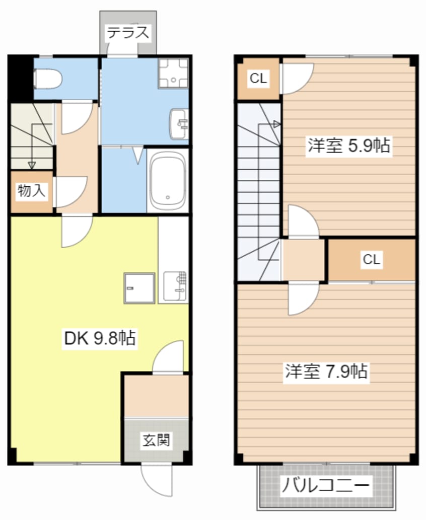 間取図 クレストビレッジⅡ