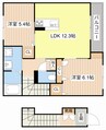 エルヴィラ（Ｂ棟） 2LDKの間取り