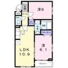 ハーモニー 2LDKの間取り