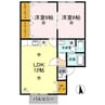 サンシャイン翼 2LDKの間取り