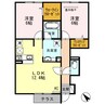 ラ・フォンテ 2LDKの間取り