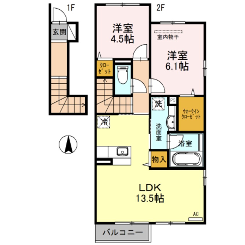 間取図 コージーコート・A