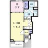 ラウレア彦根Ⅰ 1LDKの間取り