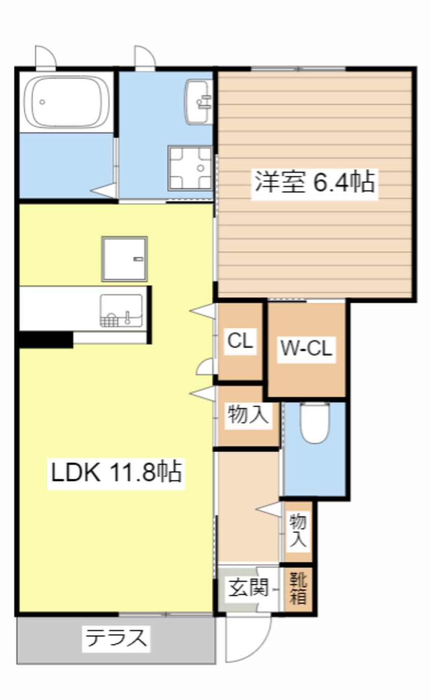 間取図 テラス　アルカディア