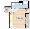 フェリシード 1Kの間取り
