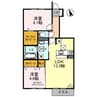 セジュール　ウワト 2LDKの間取り