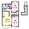 カ－サ　モデルノ 2LDKの間取り