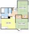 メゾン　ド　シャンドーレ 2DKの間取り