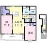 エヴァーグリーン彦根 2LDKの間取り