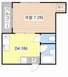 ヴィラ・十里 1DKの間取り