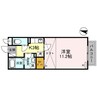 パレスハイジ 1Kの間取り