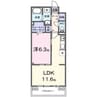 ラクーン守山 1LDKの間取り