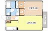メゾンガーデン　Ｉ 1LDKの間取り