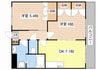ウエスト　ヴィレッジ 2DKの間取り