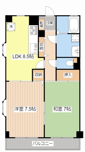 間取図 フルーレ伊勢Ⅱ