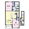 ウェストフィールド 2LDKの間取り