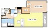 サリエンテ 1LDKの間取り