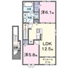八幡東町アパート 2LDKの間取り