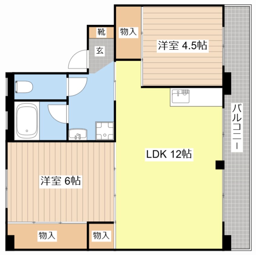 間取図 ビレッジハウス小堀1号棟