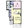 ジョイ　アルミュール　Ｂ 1LDKの間取り