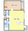 エクセレン滋賀里 1LDKの間取り