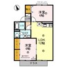 グリーンタウン杉原　E棟 2LDKの間取り