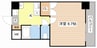 ミラージュ大津京 1Kの間取り