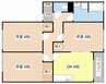 カーサ野洲 3DKの間取り
