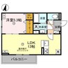 Dレジデンス東近江 1LDKの間取り