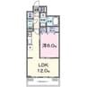 バンブーフォレスト　Ⅱ 1LDKの間取り