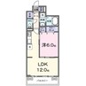 バンブーフォレスト　Ⅱ 1LDKの間取り