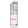 バンブーフォレスト　Ⅱ 1Kの間取り