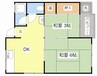 近江八幡ドリームマンションB 2DKの間取り