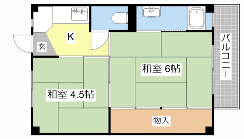 間取図 ビレッジハウス宮内2号棟