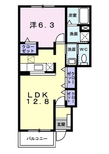 間取り図 レインボー宝積