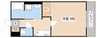 クレアール 1Kの間取り