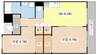 シャイニング壱番館 2DKの間取り